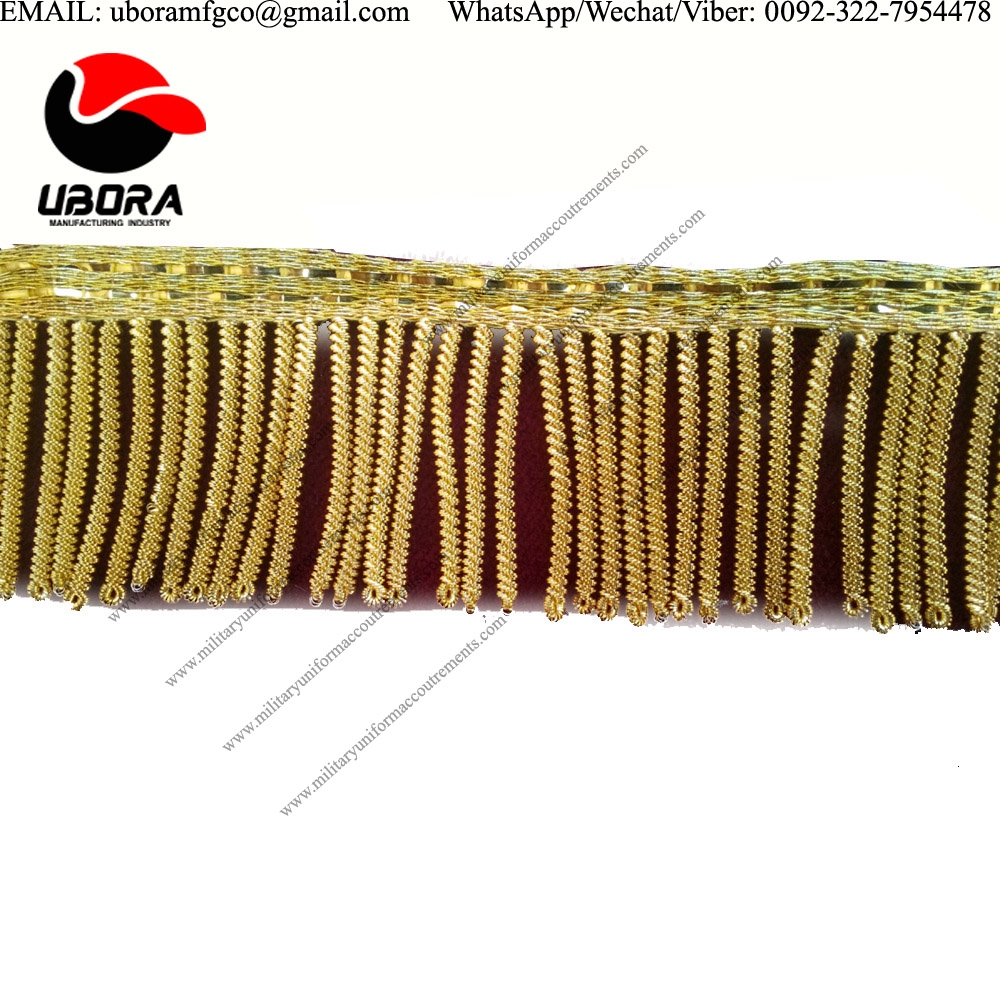 customized fringe for flag bullion thread,Metalic material flexibility bullion fringe  nice quality 